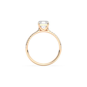 Bague solitaire REYES luxueuse en or massif 14 carats avec diamant HPHT CVD cultivé en laboratoire, élégante, durable, idéale pour un mariage ou une fête, bijou cadeau. - Product Image 5
