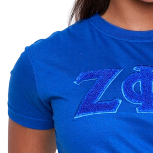 เสื้อยืด Zeta Phi Beta สีน้ำเงิน ผ้าเชนิลล์ สำหรับผู้หญิง ปักลายตัวอักษรกรีก เสื้อชมรมนักศึกษา ดีไซน์ทันสมัย สวมใส่สบาย เนื้อผ้านุ่มพิเศษ - Product Image 3