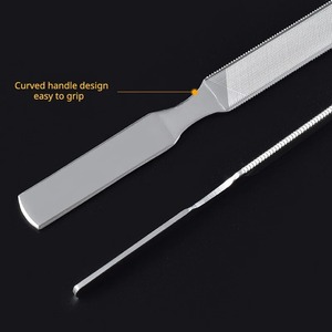 Lime à ongles double face en verre cristal, grain 100, outil de manucure professionnel, motif droit, soin des ongles - Product Image 2
