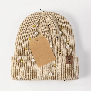 <b>Warm</b> Fleece Lined Knitted Beanie <b>Hat</b> for Winter Custom Embroidery Cuffed Beanie <b>Hat</b> Private Label - Product Image 6
