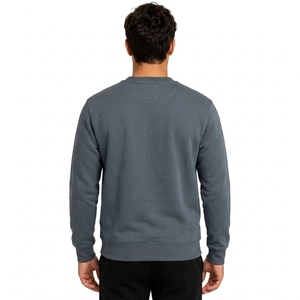 Pull à col rond pour homme, couleur jaune moutarde, coupe ample, tricoté, couleur unie, vêtements décontractés d'hiver, doublure 100% coton - Product Image 2