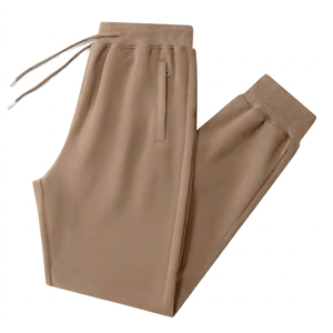 Pantalon de jogging en coton pour homme, taille élastique avec cordon de serrage, décontracté, respirant, poches latérales, tricoté pour l'automne - Product Image 4