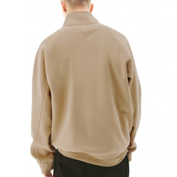 Sweat-shirt décontracté léger pour homme, sur mesure, 100 % coton, à fermeture éclair courte, séchage rapide, service OEM, prix de gros abordable