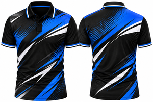 Conjunto de Polo Deportivo de Verano para Hombre, Color Rojo y Negro, Tejido de Punto, Transpirable, Estampado, Manga Corta, Uniforme para Equipo - Product Image 3