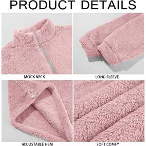 2025 sudadera de Sherpa difusa antiarrugas para hombre, jersey de manga larga con cremallera de un cuarto, invierno y otoño de lana para prendas de vestir, bordado XL 3D - Product Image 3