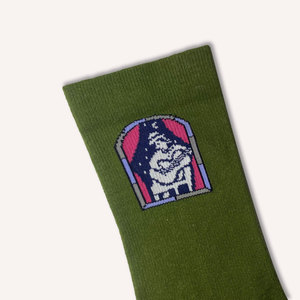 Men Crew Sports <b>Socks</b> Embroidered Logo Quick Dry Breathable Knitted <b>Compression</b> <b>Socks</b> Custom Pattern - Product Image 2