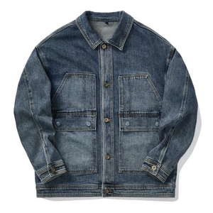 Veste en jean pour homme, coupe slim, décontractée, de haute qualité, durable, imperméable, coupe-vent, respirante, écologique, à capuche, très vendue - Product Image 5