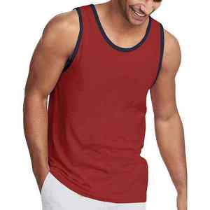 Débardeur uni pour homme pour l'entraînement et le fitness, impression de logo personnalisée, coton, style décontracté - Prix de gros usine - Product Image 3