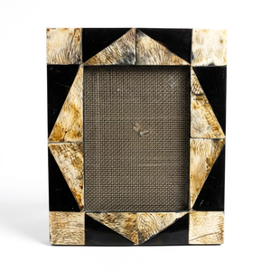 Cadre photo en bois massif avec incrustation de corne, fait main, design moderne et élégant, décoration d'intérieur, cadeau pour le marché américain et européen - Product Image 4