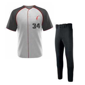 Uniformes de Béisbol Transpirables Hechos en Fábrica con Impresión de Logotipo Personalizado, Servicio OEM para Hombres - Product Image 1