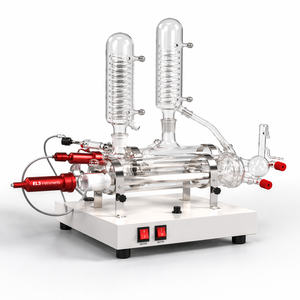 เครื่องกลั่นแบบสองขั้นตอนขั้นสูง รุ่น Pure Stream ทำจากแก้วโบโรซิลิเกตเกรดห้องปฏิบัติการ พร้อมโมดูลให้ความร้อนด้วยควอตซ์ - Product Image 1