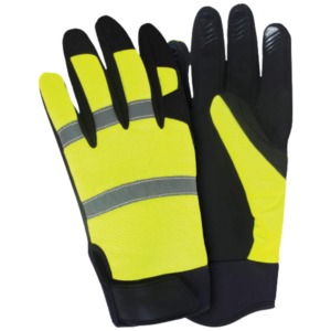 Gants à doigts entiers en polyester antidérapants pour l'extérieur unisexe toutes saisons blanc noir - Product Image 2
