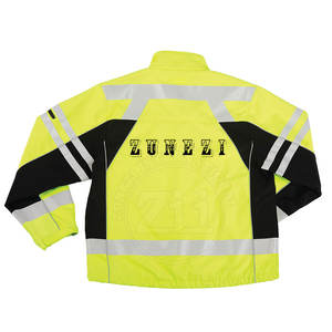 Veste Softshell Réfléchissante Haute Visibilité, Classe 1 ANSI, Imperméable, avec LED Clignotante, Logo Personnalisé, Couleur Unie, Fermeture Éclair - Product Image 6