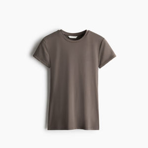 Camiseta de Microfibra para Mujer, Ajustada, Elástica, Ultra Suave, Ligera, Transpirable, Informal, Deportiva - Product Image 2