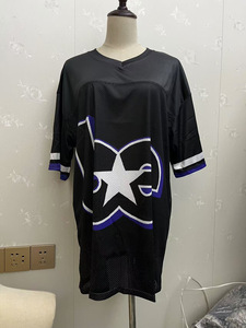 Camiseta de Béisbol con Logotipo Personalizado, Cuello en V, Manga Corta, Camiseta Deportiva Estampada, Ropa de Equipo, Ropa para Fanáticos - Product Image 3