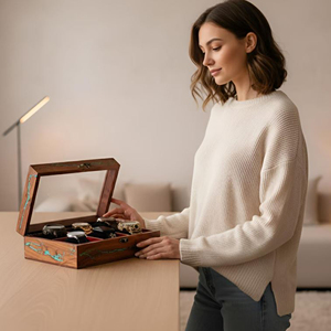 Caja de Presentación de Madera para Relojes con Impresión de Logotipo, Caja de Exhibición de Madera para Relojes para Regalos de Lujo por AYAANS - Product Image 2