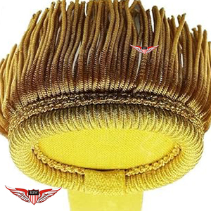Epaulettes Dorados con Flecos Amarillos – Uniforme de Banda de Marcha con Bordado de Hilo Mylar de Alta Calidad Personalizable - Product Image 2