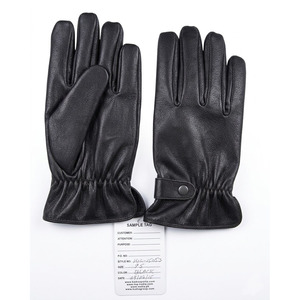 Gants de cyclisme et de conduite unisexes noirs en similicuir OEM, gants de course confortables, compatibles écran tactile, antidérapants, pour l'extérieur, été, personnalisables - Product Image 2