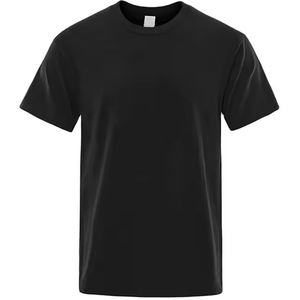 Camiseta de Manga Corta para Hombre, Cuello Redondo, 100% Algodón, Ecológica, Transpirable, de Alta Calidad, con Impresión de Logotipo Personalizado, Venta Directa de Fábrica - Product Image 1