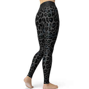 Leggings Deportivos de Cintura Alta Elástica para Mujer, Pantalones de Yoga Estampados, Transpirables, de Spandex/Nailon, para Gimnasio, Pilates, Running y Fitness - Product Image 4