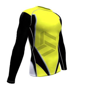 Camiseta de compresión de diseño y talla personalizados para hombre, traje elástico ajustado para entrenamiento, camiseta deportiva, camiseta de fitness, camiseta protectora contra erupciones cutáneas para hombre - Product Image 2