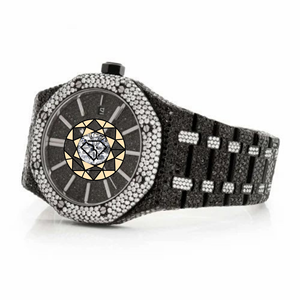 Luxury Unisex Stainless Steel Diamond <b>Watch</b> Analog <b>Case</b> 46mm Deployment Clasp Crystal Dial Quartz Movement Eco-Friendly Auto - Product Image 4