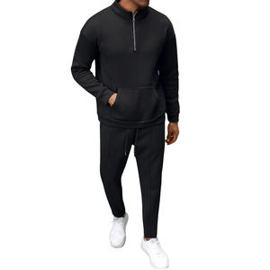 Nueva Llegada, Conjuntos Deportivos Ligeros de Mezcla de Algodón Cómodos para Invierno, Conjunto Deportivo Informal Transpirable y Suave para Hombre - Product Image 2