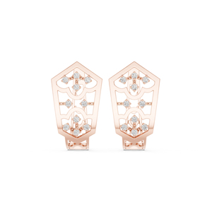 Pendientes de Oro Amarillo de 14K con Diamantes Cultivados en Laboratorio para Mujer, Pendientes para Usar en la Oficina, Nuevos Diamantes Cultivados - Product Image 3