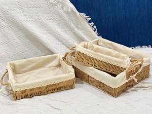 Vietnam Handwoven Rattan <b>Basket</b> Natural <b>Wicker</b> Storage for <b>Laundry</b> Clothes Toys Blankets Plants and Home Organization - Product Image 4