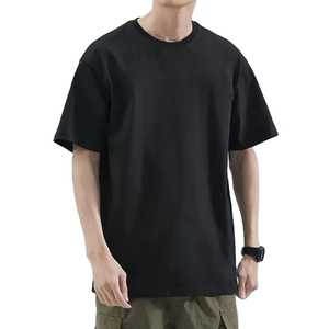 Camiseta Casual de Manga Corta para Hombre, Ultra Suave, Tejida, 100% Algodón, Corte Cuadrado, Tallas Grandes, Color Sólido, 190g, Camisetas Lisas - Product Image 3