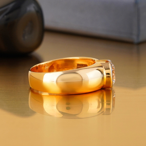 Bague solitaire pour homme en diamant de laboratoire de 2,05 carats, or jaune massif 14 carats, alliance de mariage, clarté VVS-VS, couleur DEF, bonne taille, certifiée IGI - Product Image 3