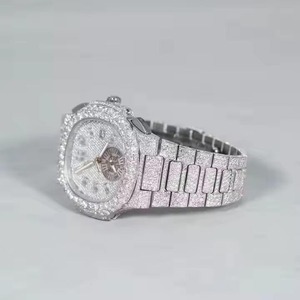 Montres Hip Hop de Luxe Entièrement Serties de Diamants Faits Main, Montres Iced Out VVS Moissanite à Mouvement Automatique pour Hommes - Product Image 3