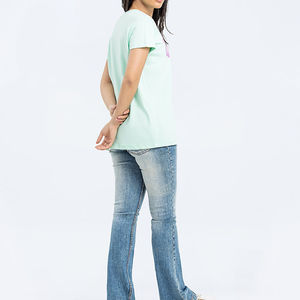 Blusas Casuales de Verano para Mujer, de Algodón y Fibra de Bambú, Transpirables, Ecológicas, de Manga Corta, Tallas Grandes, Personalizables - Product Image 5