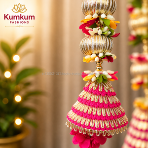Multicolor Handmade Artificial Floral Bells Garland 3.5ft Durable Home <b>Decoration</b> <b>Wedding</b> Christmas festive Decorative Strings - Product Image 4