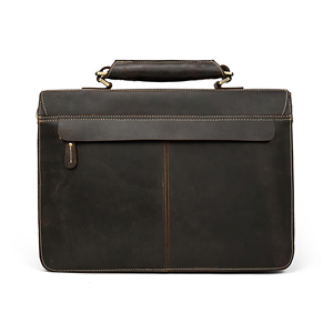 Porte-documents professionnel en cuir pour homme, sacoche de voyage et de bureau en cuir véritable, sac messager - Product Image 4