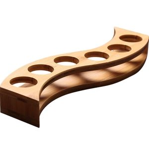 Soporte de madera de gran capacidad para botellas, para el hogar, bar, cocina, comedor, organizador de almacenamiento y exhibición de botellas - Product Image 5