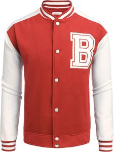 Veste universitaire personnalisée en mélange de laine de qualité supérieure avec manches en cuir, style décontracté et urbain - Product Image 6