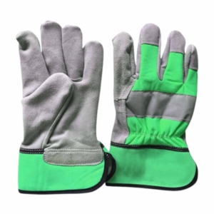 Gants de travail en cuir de vachette pleine fleur fluorescent anti-vibration haute performance avec manchette de sécurité résistante à la chaleur SAFETY - Product Image 3