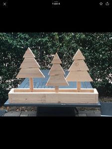 Sapin de Noël en bois fait main, décoration de table rustique pour la maison, le bureau ou le salon - Product Image 5
