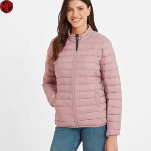 Veste matelassée pour femme, col montant, fermeture éclair, légère, coupe-vent, manches longues, vêtement d'extérieur d'hiver, veste rembourrée pour femme - Product Image 1