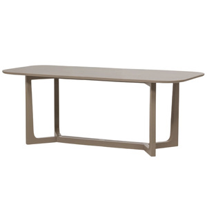 Table à manger rectangulaire moderne minimaliste en bois de manguier, plateau en bois massif, design stable, 6 places, meubles de salle à manger - Product Image 4