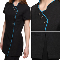 Tunique de travail pour hommes et femmes, uniforme médical pour salon de beauté, spa, coiffure, massage, esthétique, clinique dentaire, tissée, pour professionnels de la santé