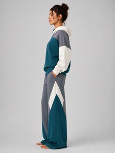 Conjunto Deportivo para <span class=keywords><strong>Mujer</strong></span>, Pantalones Deportivos, Traje Deportivo Azul, Talla Grande, Servicio OEM para la Temporada de Invierno - Product Image 4