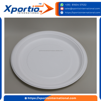 Assiette Ronde Jetable en Gros, 3 à 9 Compartiments, en Pulpe de Canne à Sucre (Bagasse), Robuste et Durable, Certifiée FDA, Idéale pour la Restauration
