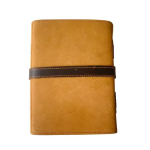 Carnet artisanal classique en cuir véritable avec serrure et clé, motif cœur, pages blanches, couverture souple, carnet de croquis, livre de lecture à bords festonnés - Product Image 2