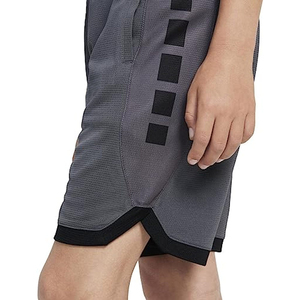 Shorts Bermuda Gris pour Homme en Polyester, Taille Élastique, Séchage Rapide, Sportif, Couleur Unie, Bande Latérale, Taille Mi-Haute, Tissu Tricoté - Product Image 2