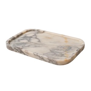Plateau de service en marbre naturel créatif, plateau décoratif de luxe pour salle de bain, cuisine ou organisateur de décoration moderne rectangulaire pour la maison - Product Image 3