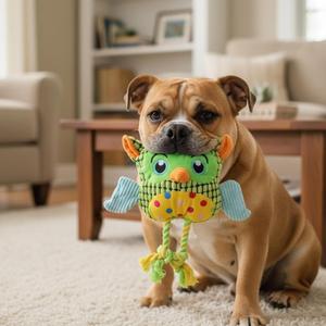 YOMMY Lolo el Búho, Juguete Interactivo para Mascotas de 35*30cm, Peluche Suave y Duradero para Perros y Gatos - Product Image 2