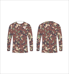 เสื้อยืดแขนยาวลายพรางสีน้ำเงินเบอร์กันดีสำหรับผู้ชาย ลายพิมพ์หลากสีแบบนามธรรม คอกลม เสื้อยืดลำลอง สตรีทแวร์ เสื้อสำหรับออกกำลังกาย รุ่น A - Product Image 4