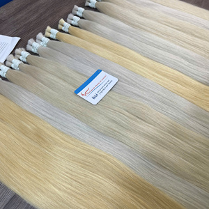 Precio de fábrica Extensiones de cabello a granel Cabello humano virgen vietnamita Sin enredos Sin caída Colores personalizados Listo para enviar al por mayor - Product Image 1